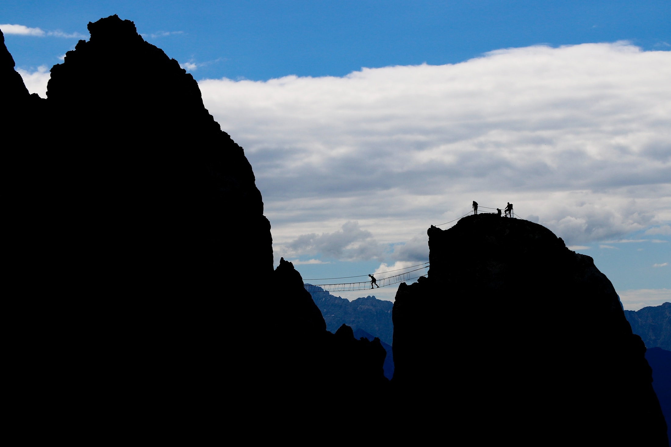 silhouette of mountain